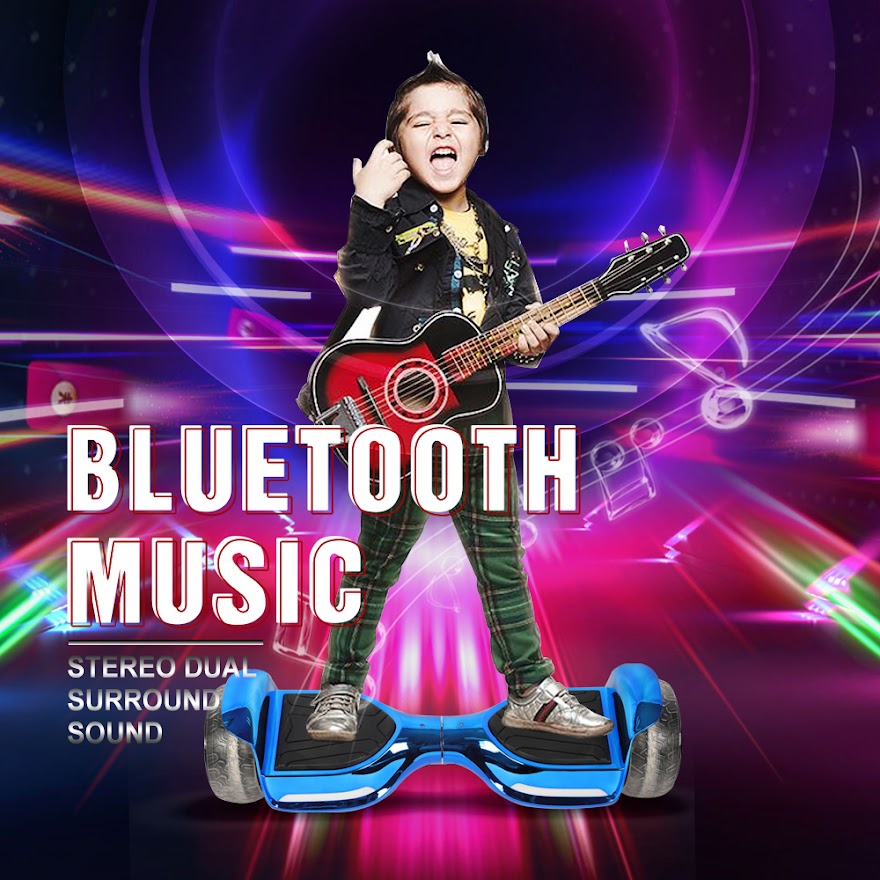 Hoverboard  Newest Flash Light with 500W Motor, Off Road All Terrian 6.5" Self Balancing Hoverboards with Bluetooth Music Speaker