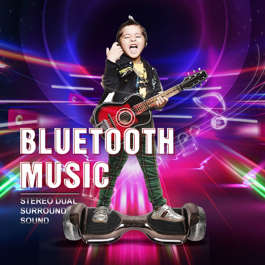 Hoverboard  Newest Flash Light with 500W Motor, Off Road All Terrian 6.5" Self Balancing Hoverboards with Bluetooth Music Speaker