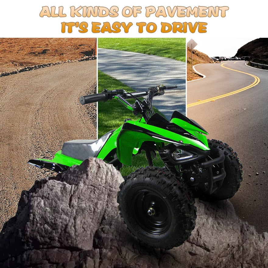 HOVERHEART Mars 24V 350W Electric Quad Battery-Powered MINI ATV - Green