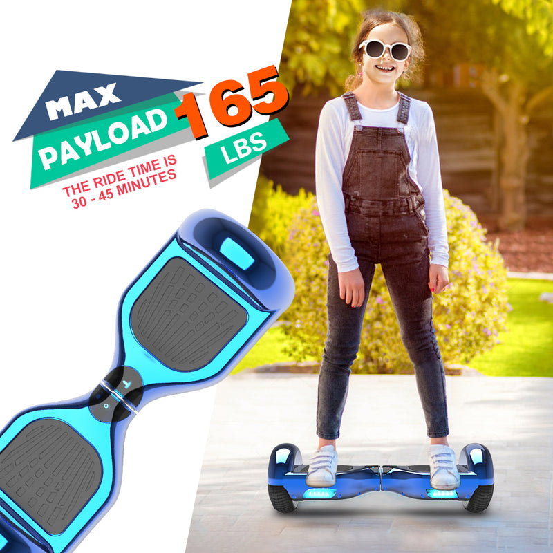 HOVERSTAR Bluetooth Hoverboard for Kids, Spider Color and Chrome Color Self Balancing Scooter Built-in Wireless Speaker and Flashing Wheels