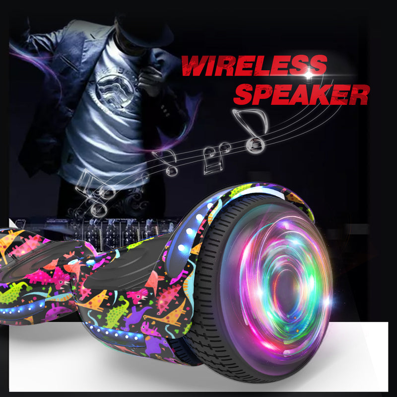 HOVERSTAR Hoverboard All New Version-HS2.0, Chrome Color & Coating Skins Two Wheels Self-Balancing Scooter with Wireless Speaker Playing Music & Led Wheels Flashing Lights