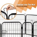 Dog Fence & Pet Playpen, Heavy Duty Foldable Metal Dog Pen 32" Height with Door for Outdoor Exercise, Indoor Kennels