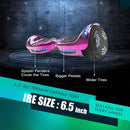 HOVERSTAR Hoverboard All New Version-HS2.0, Chrome Color & Coating Skins Two Wheels Self-Balancing Scooter with Wireless Speaker Playing Music & Led Wheels Flashing Lights