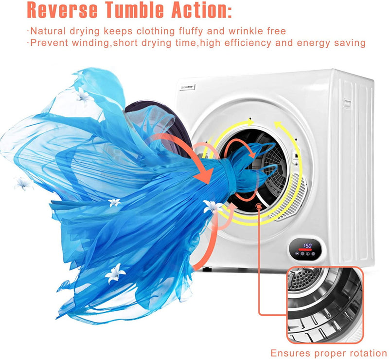 Portable Multifunction Dryer for Apartments, Adjustable Mini Clothes Dryer for Travel Homes, RVs, and Compact Laundry