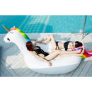 INFLATABLE 110" GIANT OUTDOOR UNICORN SWIMMING POOL FLOAT LOUNGE