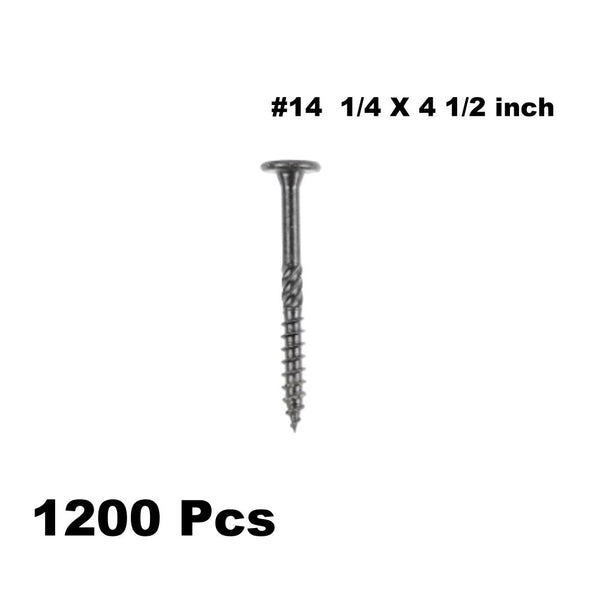 KAPAS Decking/Fencing Wood Screws #14 1/4 X 4 1/2” Flat Head, T30 Torx Drive