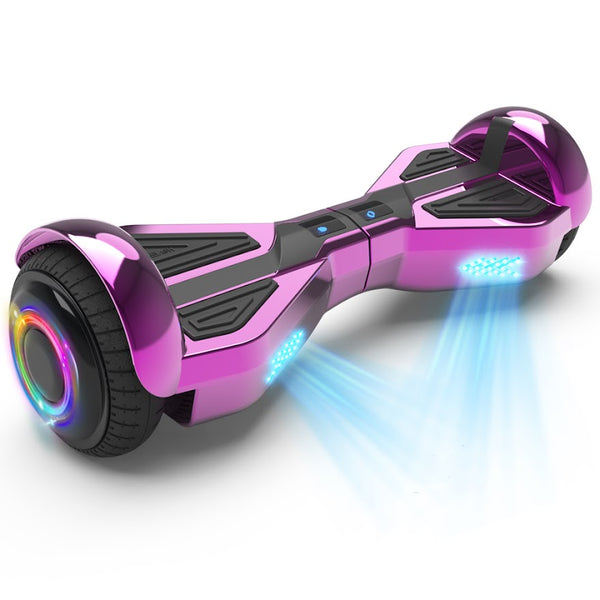 Triangle Hoverboard with Bluetooth Speaker, 6.5 inch LED Wheels, Dual 200W Motor up to 6.2 MPH, UL2272 Certified Self Balancing Scooters for Kids Adults